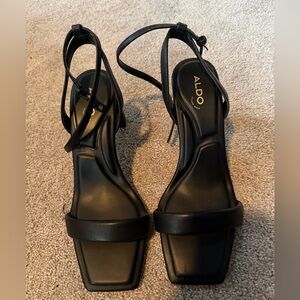 Aldo Aurorai Black Strappy Women's Sandals